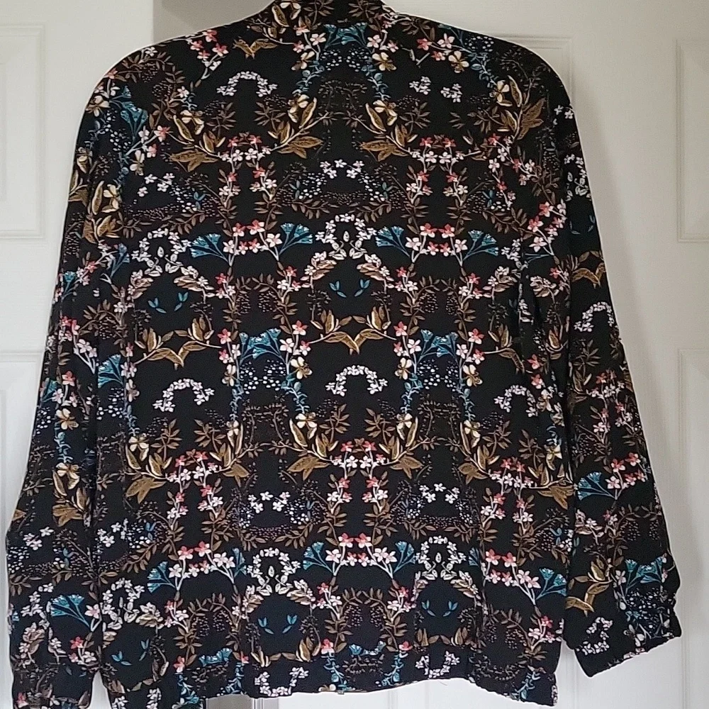 Philosophy Black Floral Bomber Jacket - Picture 4 of 4